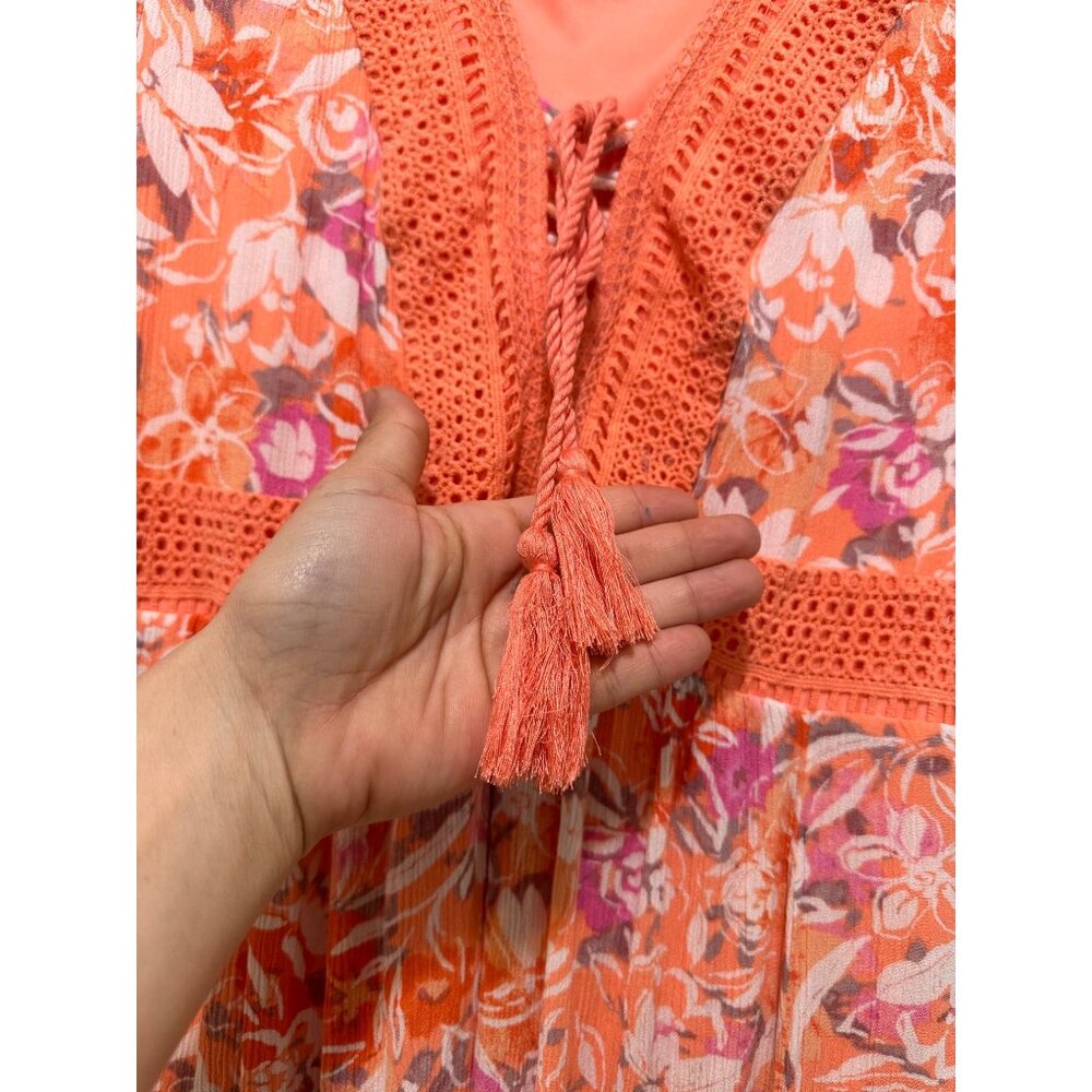 Torrid Orange Tiered Midi Sundress with Flutter Sleeves - Picture 14 of 16